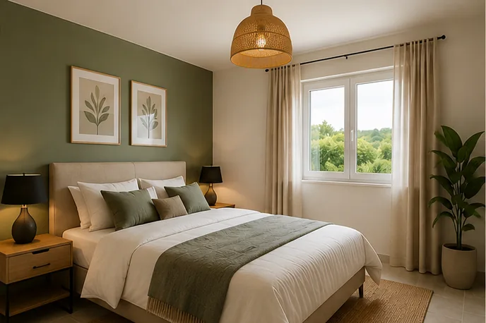 Chambre d'une maison LV PROLODGES, lit double et rangements